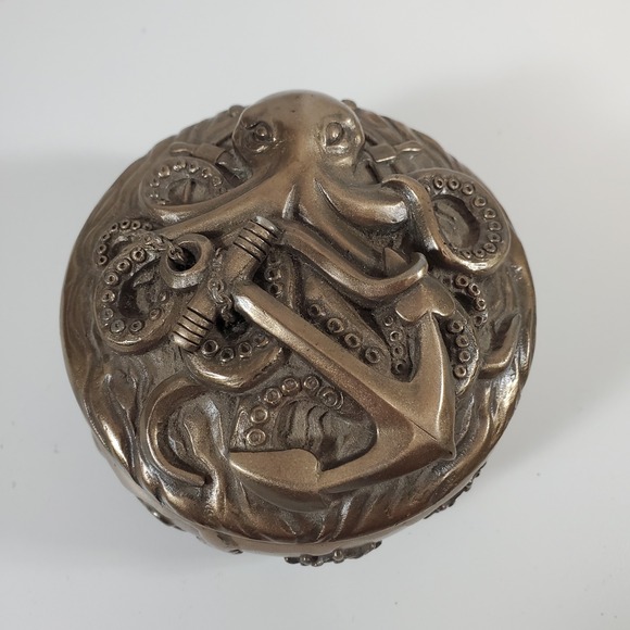 Sea To Summit Other - Summit Collection Nautical Ocean Jewelry Trinket Box Octopus Anchor Kraken
